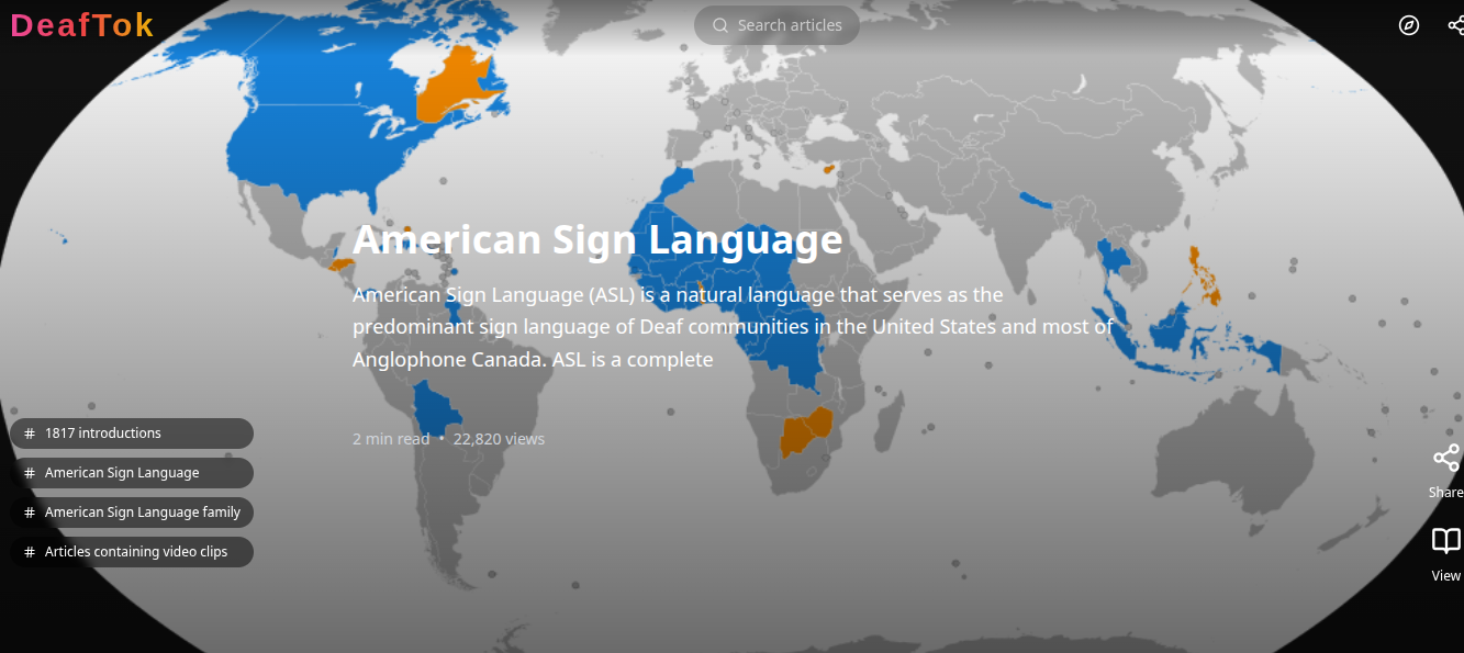 DeafTok - Professional website screenshot